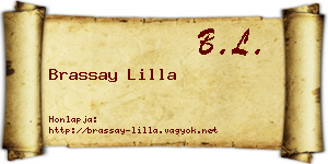 Brassay Lilla névjegykártya