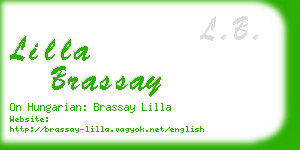 lilla brassay business card